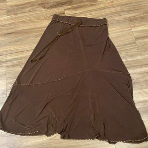 midi brown skirt size xs